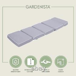 Gardenista Outdoor Replacement Sun Lounger Cushion Garden Foam Recliner Pad