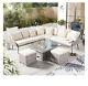 Gardenline Outdoor Corner Sofa Dining Set With Table And Stools 8 Seats