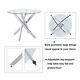 Glass Dining Table And 2/4 Chairs Faux Suede Cushioned Cross Legs Kitchen Sets