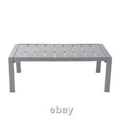 GoodHome Moorea Steel Grey Metal 2 Seater Coffee Set (Sofa Missing)