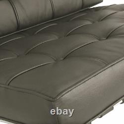Gray Genuine Ital. Leather/Match Replacement Cushions for Barcelona Style Chair