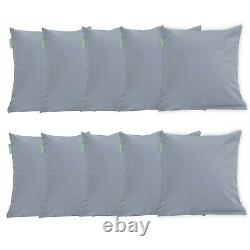 Grey 18 Water Resistant Outdoor Scatter Cushion Covers with Filling Pads Garden