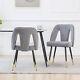 Grey Cream Soft Velvet Dining Chairs Set Of 2 4 6 With Metal Legs Kitchen Chair