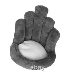 (Grey) Cute Chair Cushion 5 Finger ShapeCushion Soft Thick BG
