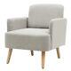 Grey Fabric Accent Tub Chair Home Office Lounge Sofa Soft Cushion Seat Armchair