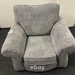 Grey Fabric Premium Pattern 1Seater Sofa Chair Cushion Pillow Living Room Study