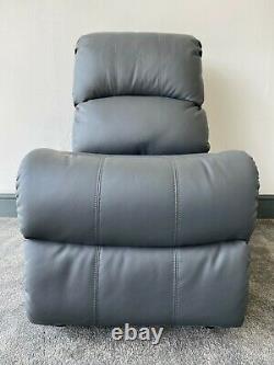 Grey Genuine Leather Gaming Chill Out Lounge Chair With Cushioned Padded Seat