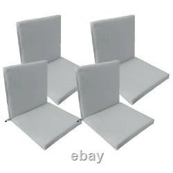 Grey Outdoor Indoor Home Garden Chair Back Seating 2 Part Pad ONLY Multipacks