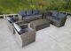 Grey Rattan Patio Sofa Set Outdoor Garden Dining Furniture Seating Wicker Settee
