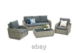 Grey Rattan Sofa Set Alfresco Outdoor Patio Garden Conservatory Furniture Dining
