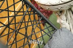 Grey Rattan Swing Patio Garden Weave Hanging Egg Chair & Cushion Indoor Outdoor