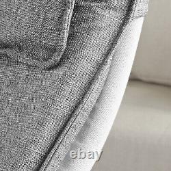 Grey Rocking Chair Nursery Cushion Cotton Fabric Washable Bedroom Living Room
