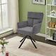 Grey Velvet Armchair Swivel Chair T-cushion Upholstered Fireside Home Office Uk