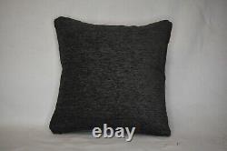 Grey and gold embroidered chenille throw pillow handmade in usa for sofa chair