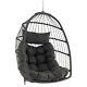 Hanging Egg Chair Egg Swing Hammock Chair With Head Pillow & Large Seat Cushion