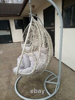 Hanging Egg Chair With Cushion Rattan Style Double Single Grey swing garden 2020