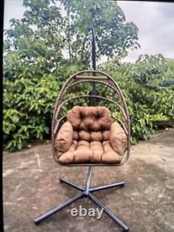 Hanging Egg Chair With Stand And Cushion