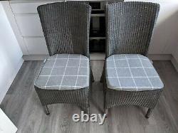 Havana Lloyd Loom Neptune Dining Chairs x 6 in Slate Grey
