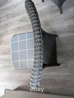 Havana Lloyd Loom Neptune Dining Chairs x 6 in Slate Grey