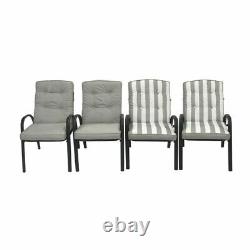 Hectare Hadleigh 6 Seater Garden Patio Dining Furniture Set In Grey