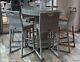 Hercules Grey Rattan Bar Set With 6 Chairs And Padded Cushions / Ice Bucket