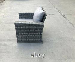 High Back Rattan Arm Chair Patio Furniture With Cushion