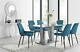 Imperia 6 Grey Dining Table And 6 Pesaro Chairs