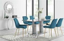 Imperia 6 Grey Dining Table and 6 Pesaro Chairs