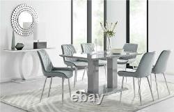 Imperia 6 Grey Dining Table and 6 Pesaro Chairs
