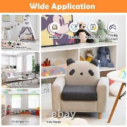 Kids Sofa Children Armrest Chair Animal Pattern Solid Construction Thick Cushion