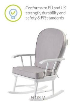 Kub Hart Nursing Rocking Chair White & Grey SAVE £59.99