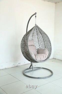 Large Hanging Egg Chair Grey Indoor Or Outdoor 3 Colours available
