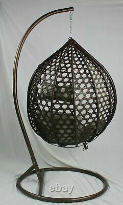 Large Rattan Hanging Egg Chair Cushion Indoor Outdoor Detached Pads Swing Chair