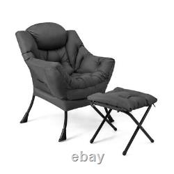Lazy Chair with Ottoman itzcominghome chair with stool billow grey sofa chair UK