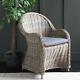 Libby Armchair Accent Chair Grey Rattan Conservatory Furniture With Cushion Seat