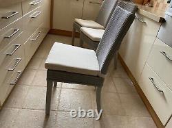 Lloyd Loom Dining Chairs and cushions x3