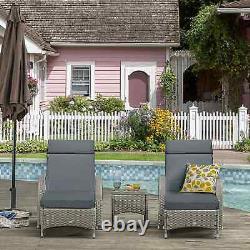 Lounger Chair Cushion Replacement Cover Seat Outdoor Patio Garden Sun Bed Grey