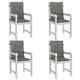 Lowback Chair Cushions 4 Pcs Melange Dark Grey 100x50x4 Fabric I2c1