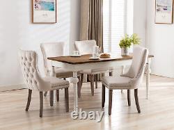 Lux Grey/Beige/Blue Velvet Kitchen Dining Chairs Set 2 4 6 Bedroom Office Chairs