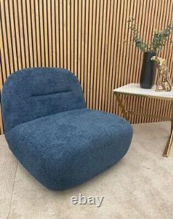 Luxury Boucle Miami Accent Swivel Chair Lounge Tub Armchair White Cream Grey
