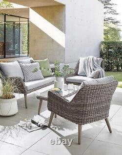 Luxury Outdoor Grey Wicker Sofa Lounge Dining Patio Garden Furniture Set