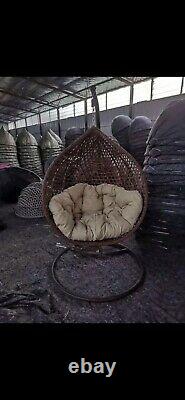 Luxury Rattan Swing Patio Garden Egg Chair & Cushion Taking Pre Orders For June