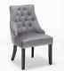 Luxury Velvet Grey Dining Chair With Door Knocker Ring Modern Design Timeless