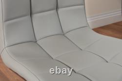 MURANO x2 Faux Leather Deep Foam Cushioned Dining Chairs Ex-Display