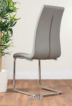 MURANO x2 Faux Leather Deep Foam Cushioned Dining Chairs Returned Item