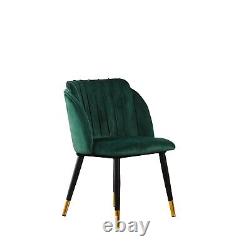 Milano Scallop Shell Crushed Velvet Chair Sofa Seat Dining Kitchen Accent Chairs