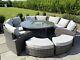 Moda Half Moon Sofa With Central Gas Firepit Seats 10