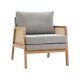 Modern Accent Fabric Chair Single Sofa Upholstered Rattan Armchair Living Room