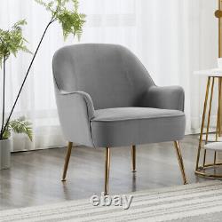Modern Armchair Upholstered Accent Tub Single Chair Cushion Sofa Lounge Velvet