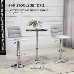 Modern Bar Stool Set Armless Cushion Seat Dining Room Kitchen Chair Grey White
